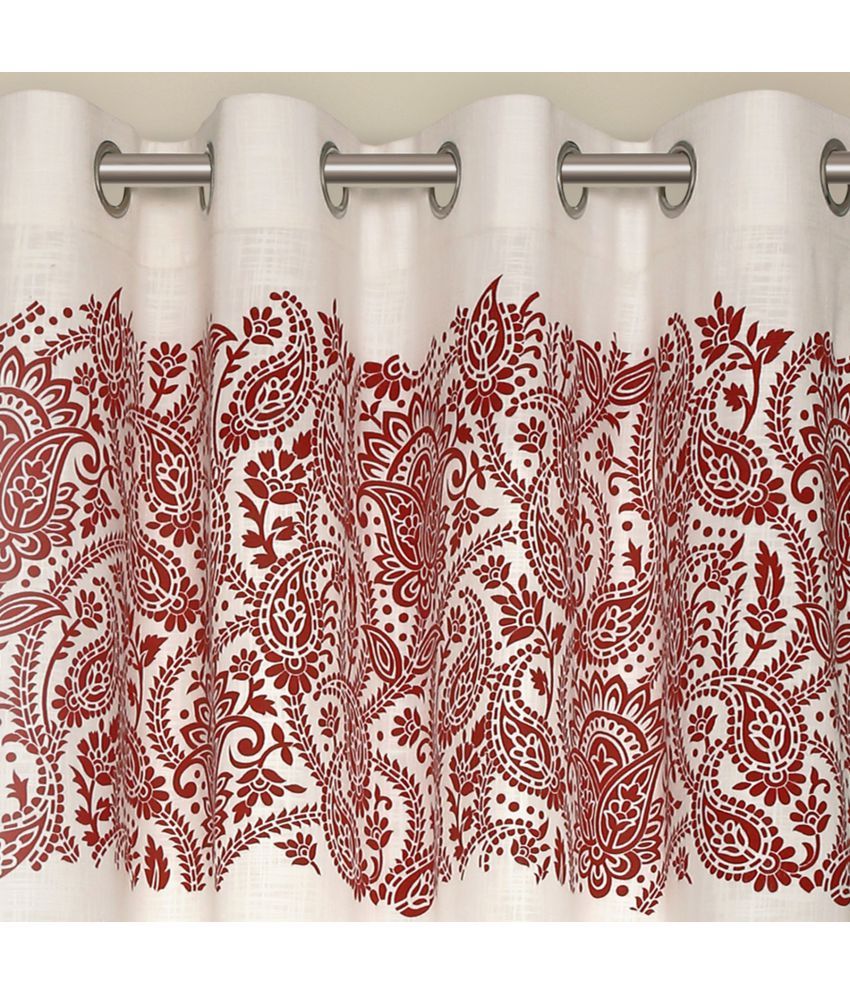 Rosara Home Single Door Eyelet Curtains Paisley White Buy Rosara