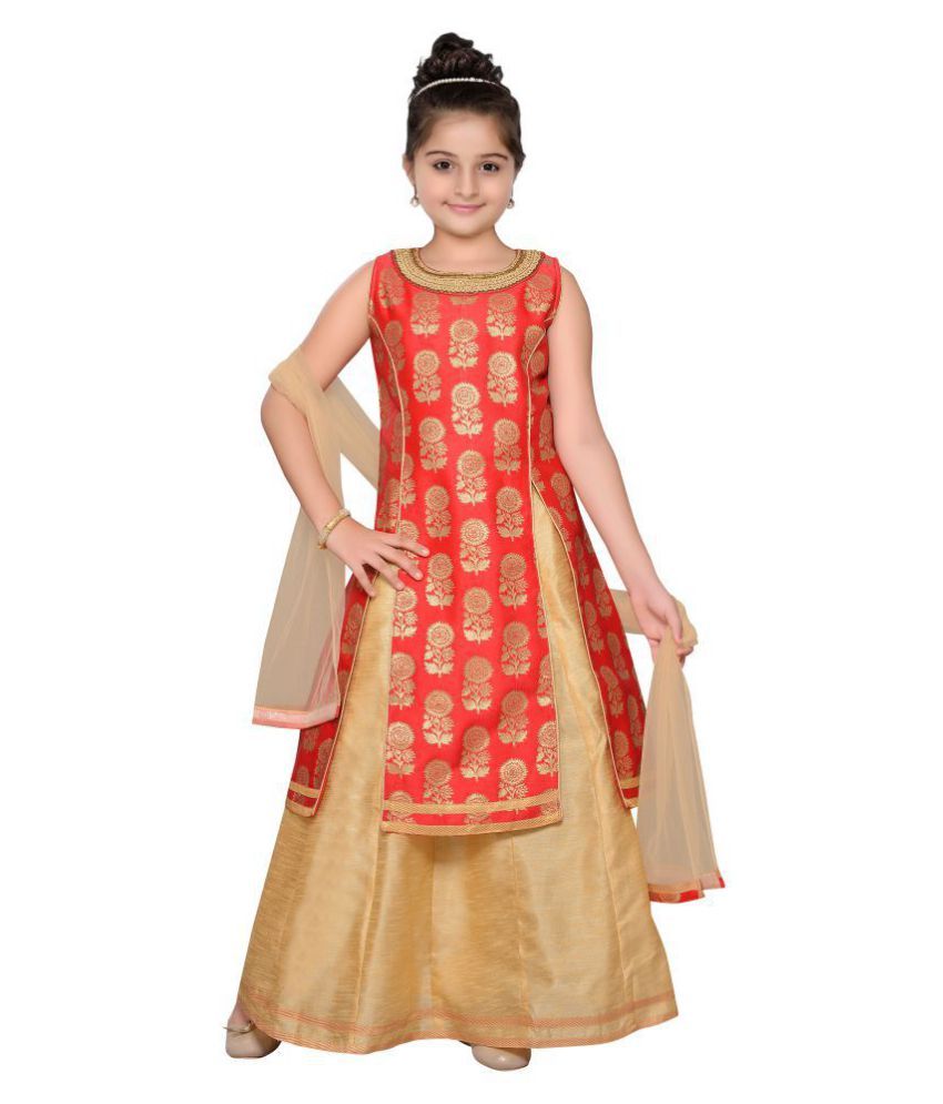 Adiva Girl's Party Wear Lehenga Choli Set For Kids - Buy Adiva Girl's ...