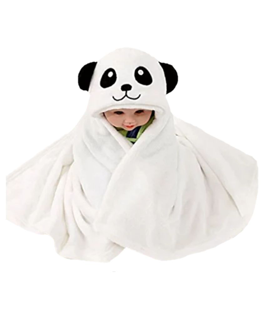     			Brandonn - White Flannel Baby AC Blanket (Pack of 1)