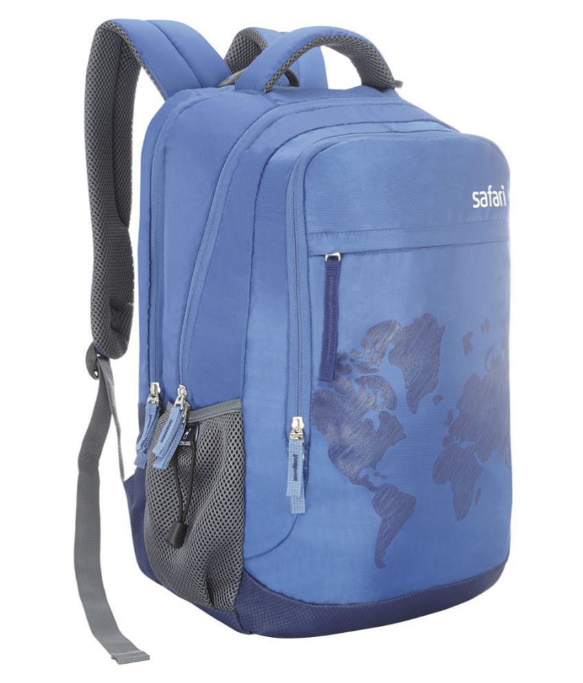 Safari WorldMap Branded Backpack Laptop Bags College Bags Blue (35 ...