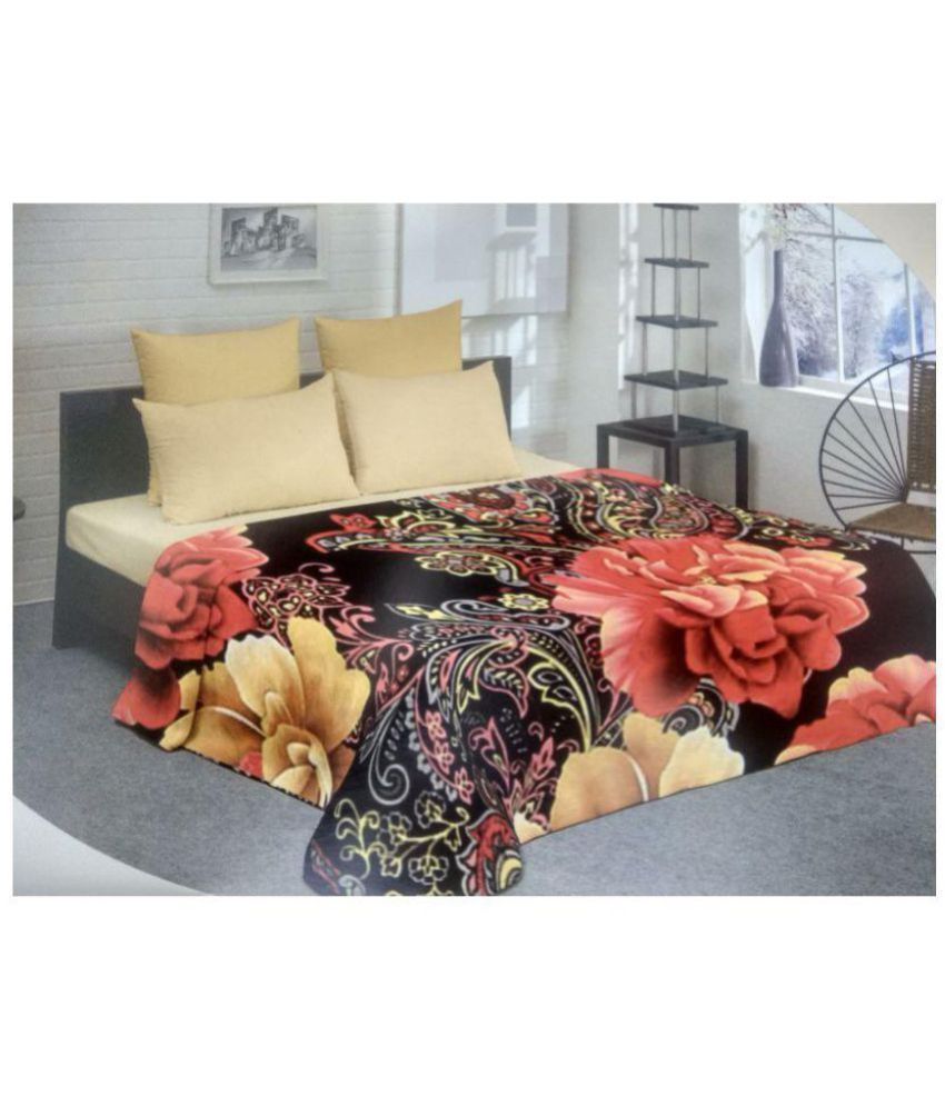 Raymond Double Wool Blend Floral Blanket Buy Raymond Double Wool