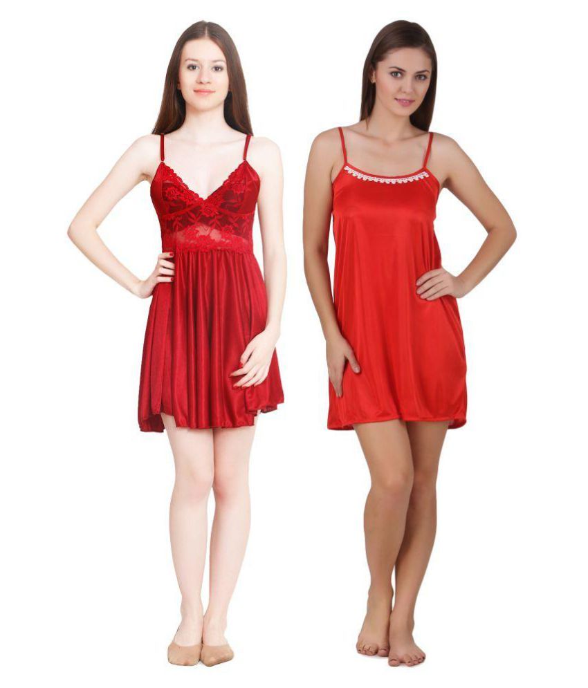 Buy Freely Cotton Baby Doll Dresses Without Panty Multi Color Online