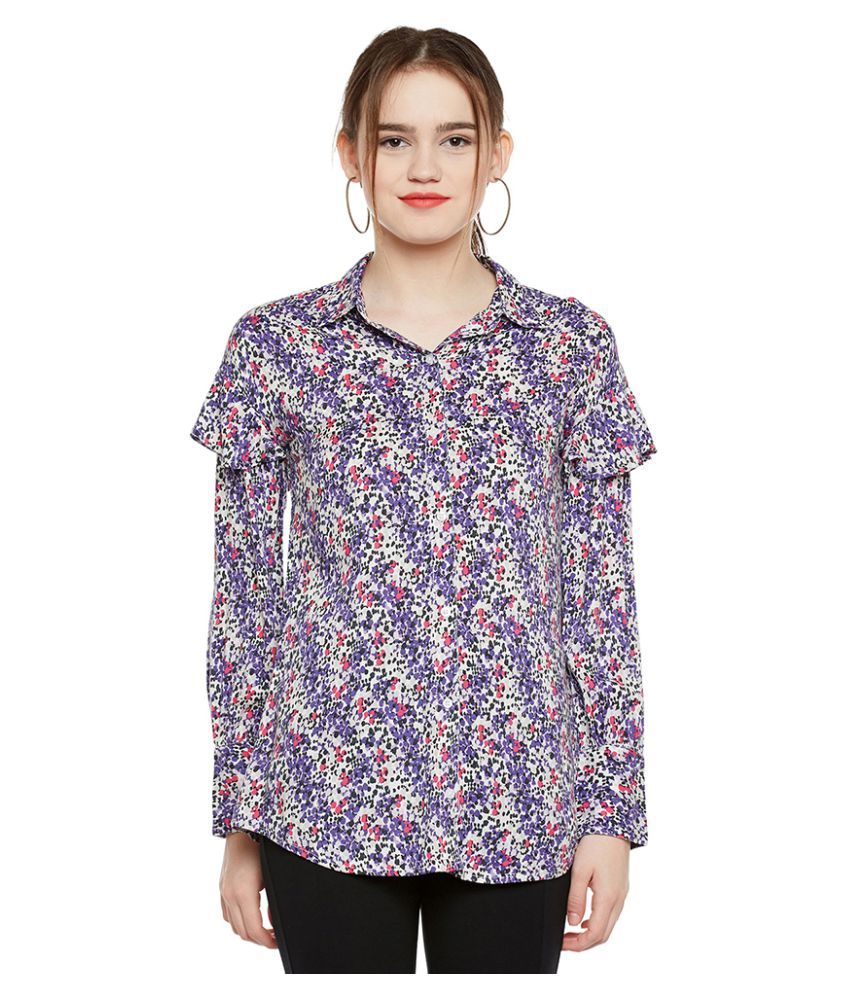 relaxed fit viscose shirt