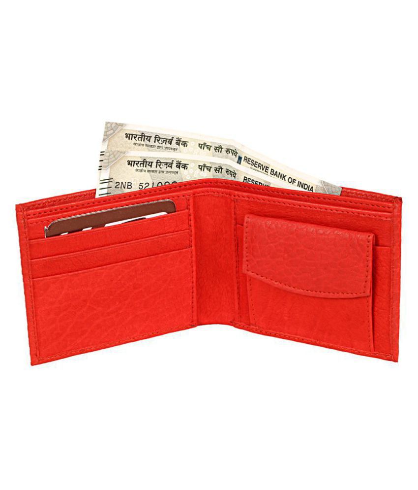 pocket bazar Leather Red Casual Regular Wallet: Buy Online at Low Price ...
