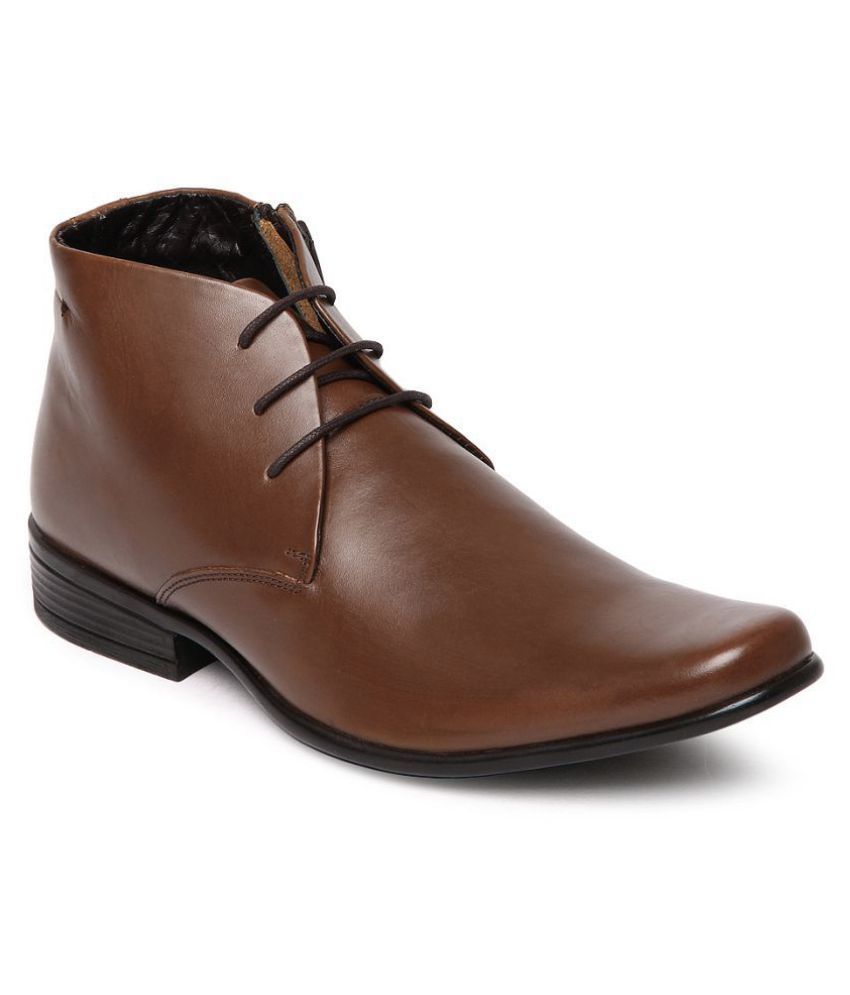franco leone tan derby shoes