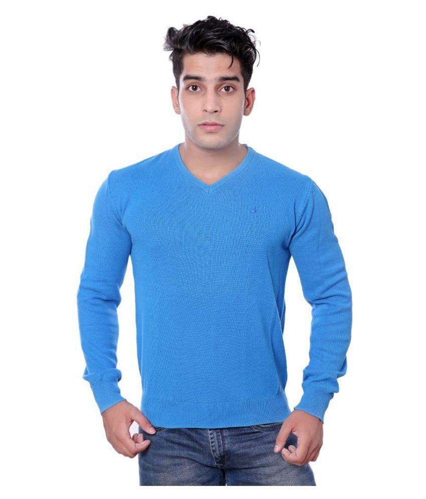 turquoise v neck sweater