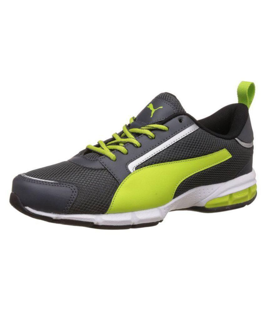 black and green puma