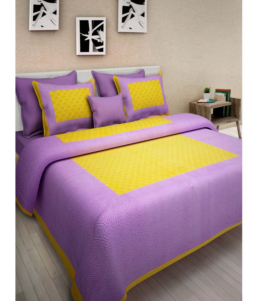     			Bombay Spreads Cotton Double Bedsheet with 2 Pillow Covers