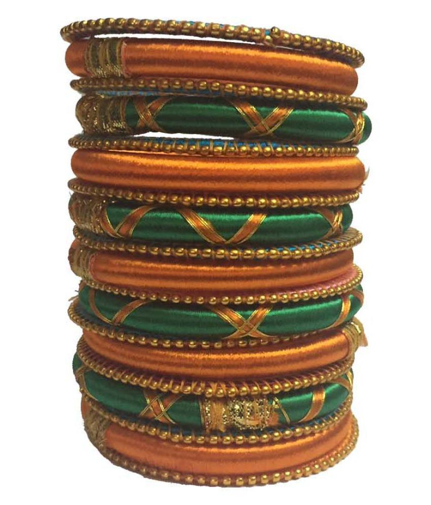 Nikush Handmade Silk Dori Bangle Set: Buy Nikush Handmade Silk Dori ...