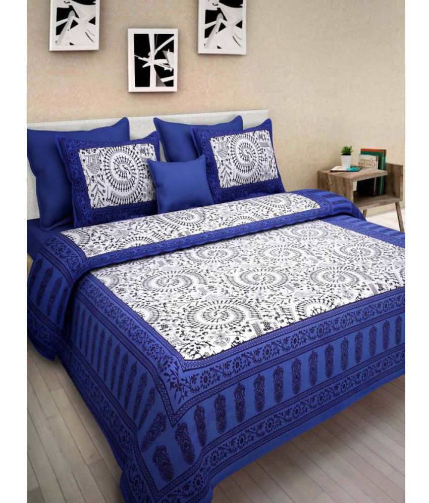 Bombay Spreads Cotton Double Bedsheet with 2 Pillow Covers ( x ) - Buy ...