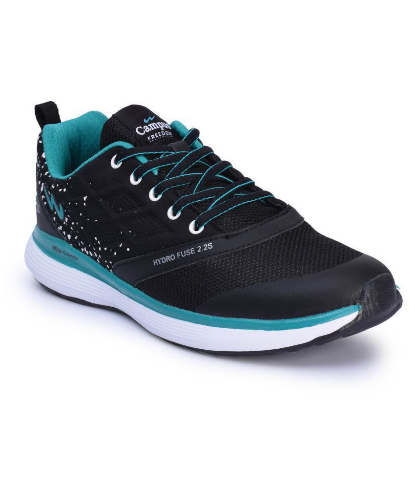 Campus Freedom Black Running Shoes 