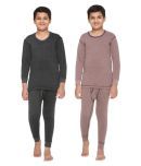 Vimal Jonney Premium Blended Multicolor Thermal Top & Bottom Set For Boys Pack Of 2