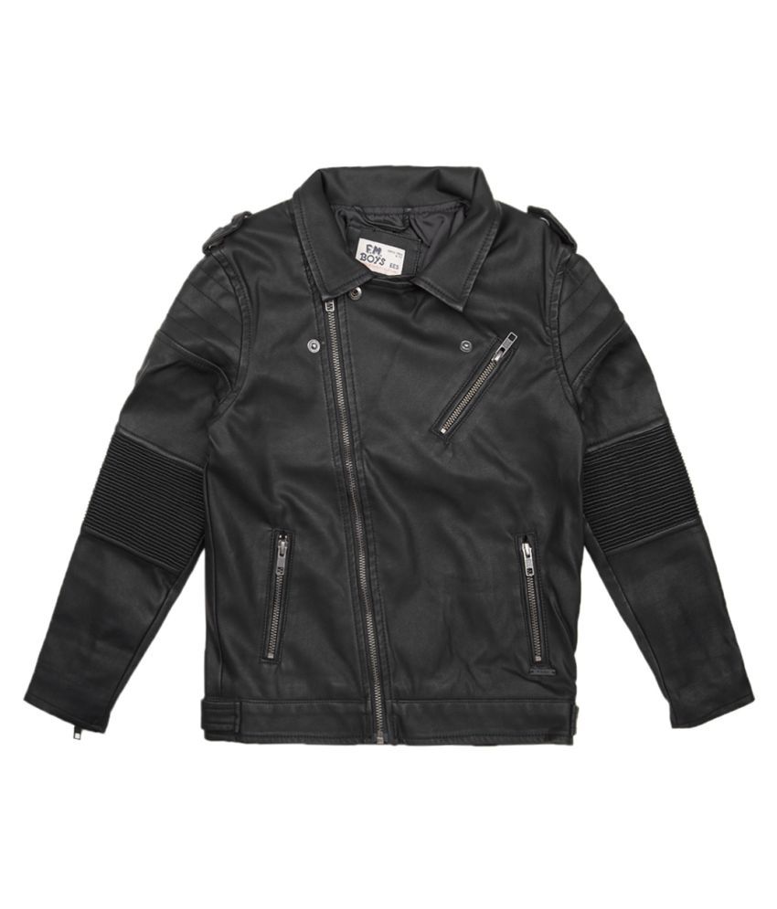 flying machine black solid jacket