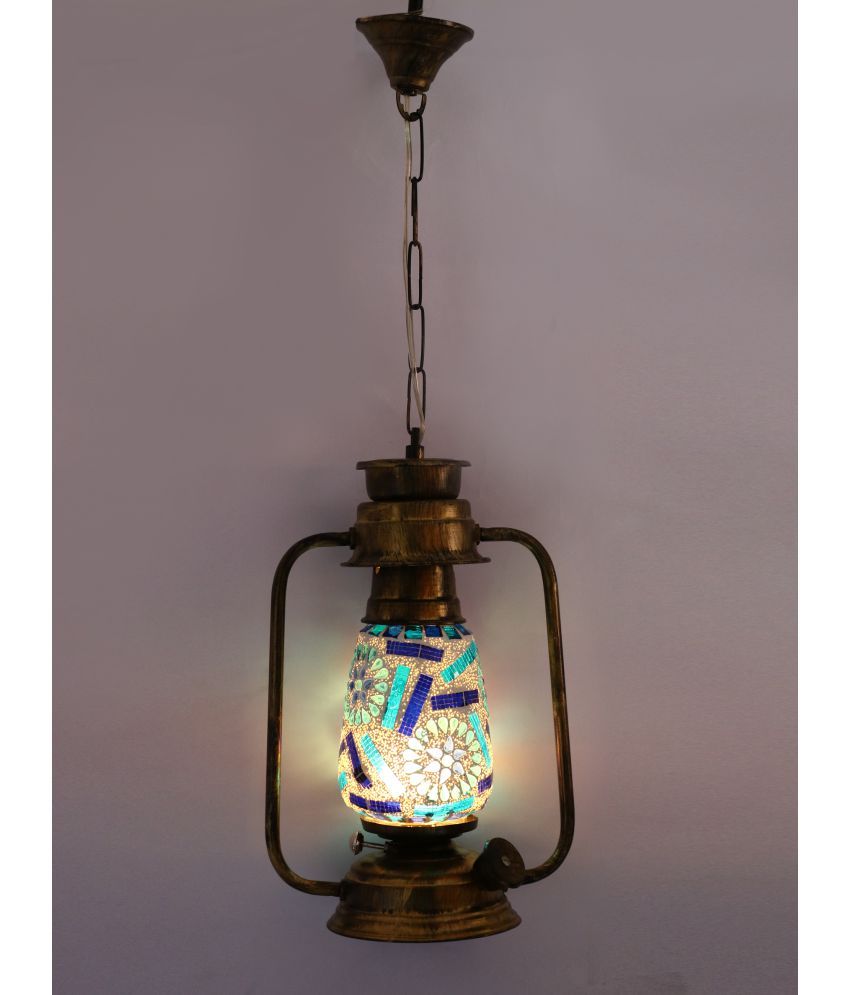     			Somil Antique Hanging Lantern Lamp Light With Colorful Glass Perfect Match Of Trading And Traditional A9 Hanging Lanterns 61 - Pack of 1