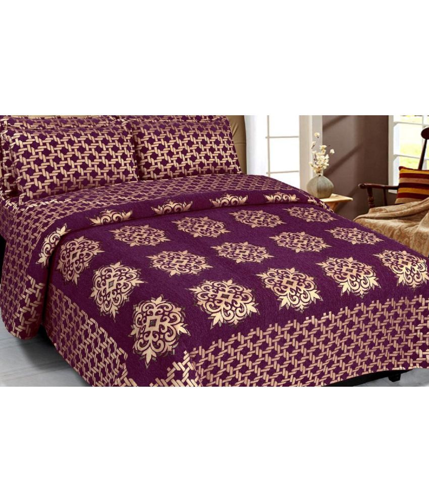 TenTwo Velvet Double Bedsheet with 2 Pillow Covers Buy TenTwo Velvet