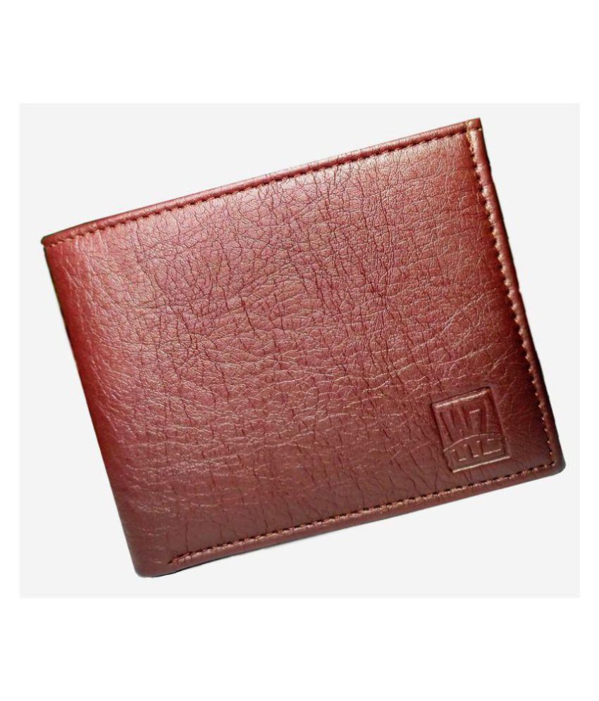    			WENZEST Leather Brown Casual Short Wallet