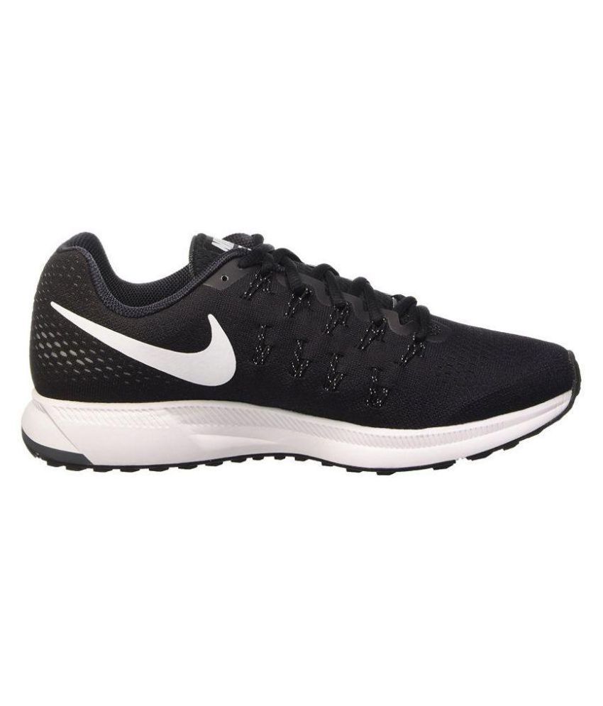 Nike Zoom Pegasus 33 Black Running Shoes: Buy Online at Best Price on ...