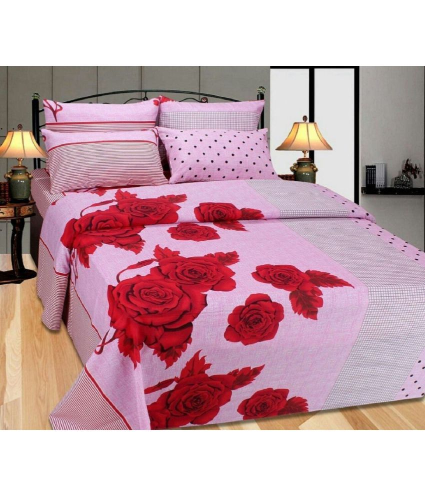 TenTwo Cotton 2 Double Bedsheets with 4 Pillow Covers Buy TenTwo