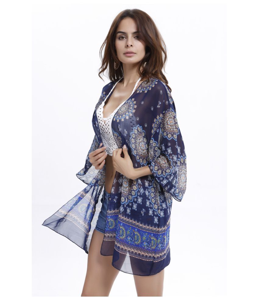 long chiffon shrug