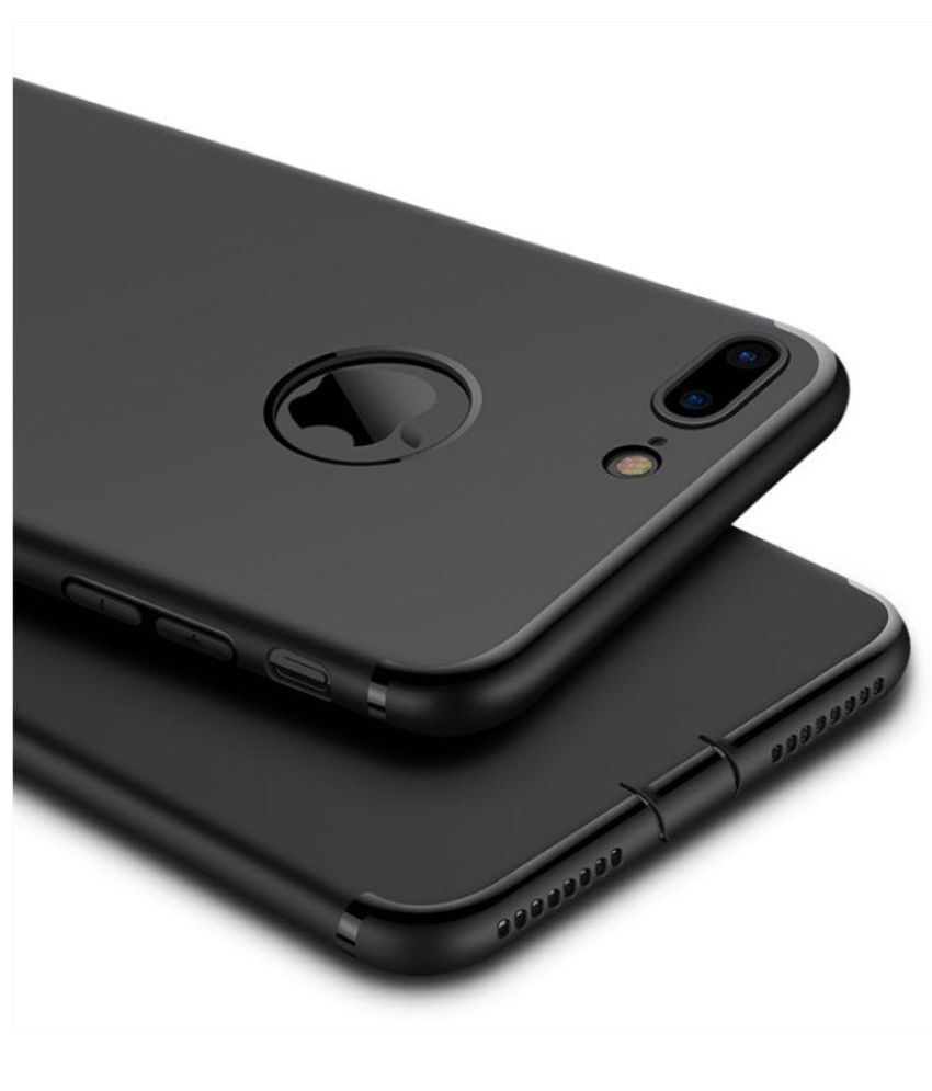 Apple Iphone 8 Plus Soft Silicon Cases Wow Imagine Black Plain Back