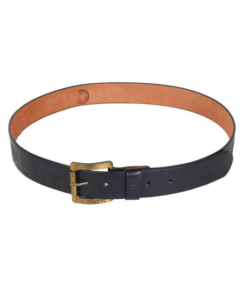 Levi's Black Leather Casual Belts: Buy Online at Low Price in India ...
