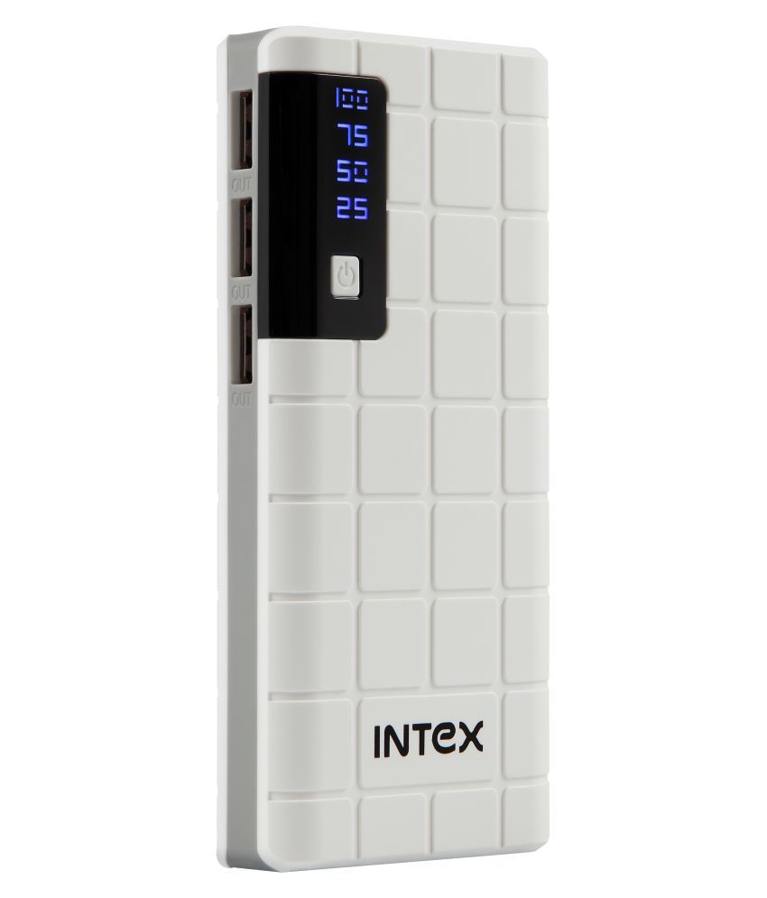     			Intex 10000 -mAh Li-Ion Power Bank White