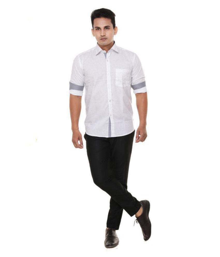 smart white shirt men