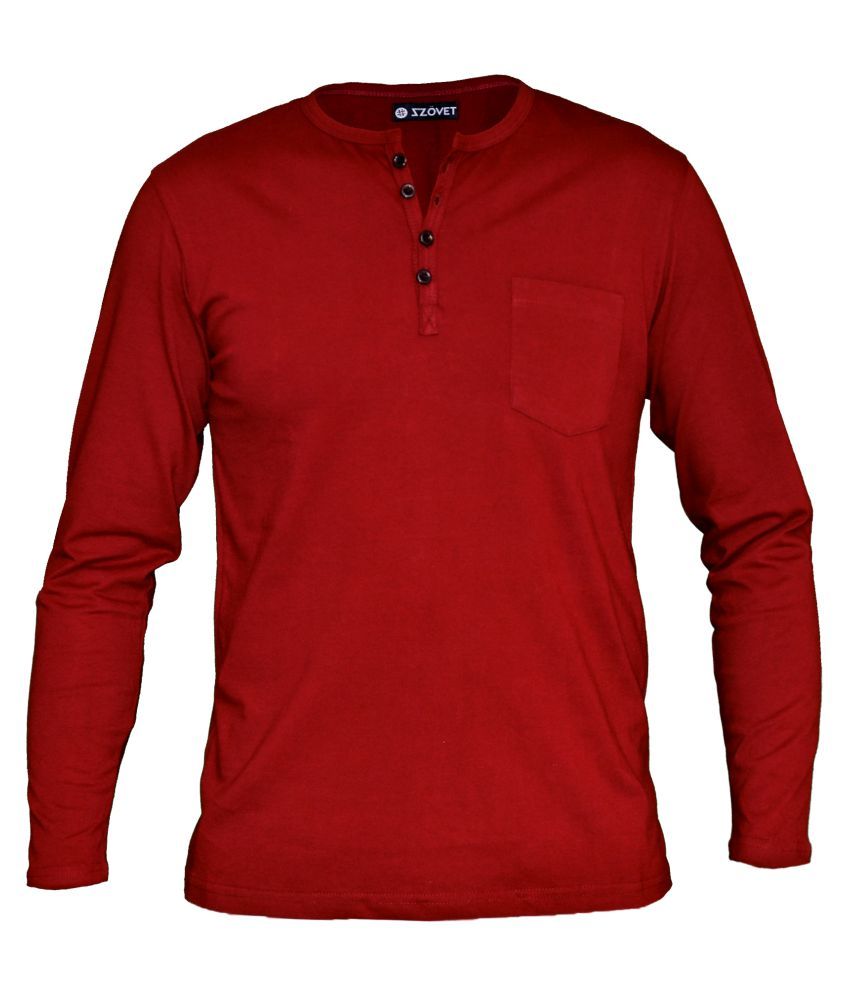 maroon henley t shirt