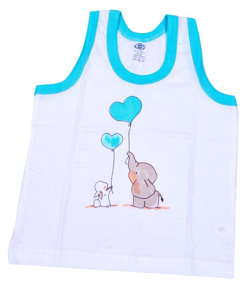 Zero Baby Infant Sleeveless Cartoon Prints Kids Inner Wear Vest Pack Of