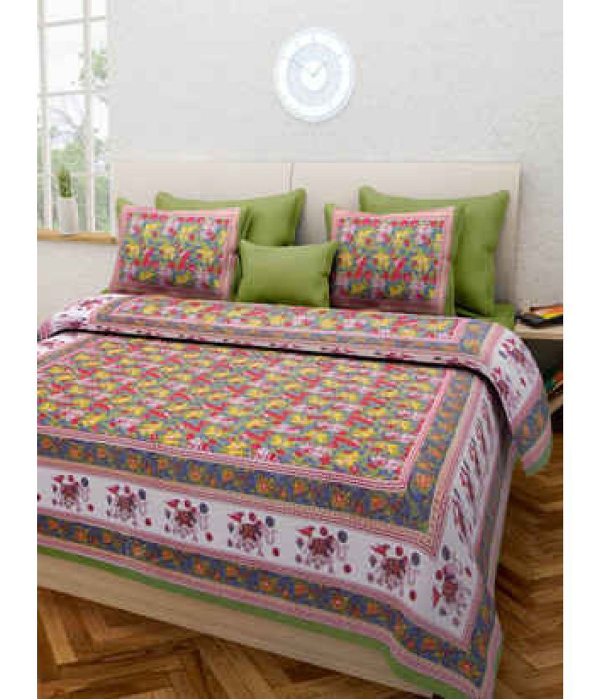 Bombay Spreads Cotton Double Bedsheet with 2 Pillow Covers Buy Bombay Spreads Cotton Double