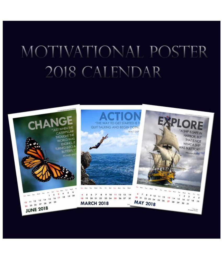 Motivational Wall Calendar 2018 Buy Motivational Wall Calendar 2018