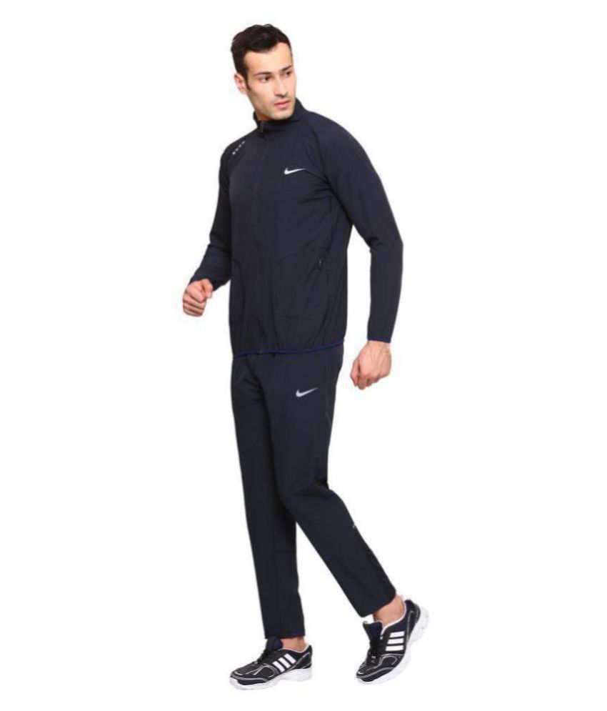 nike navy polyester lycra tracksuit