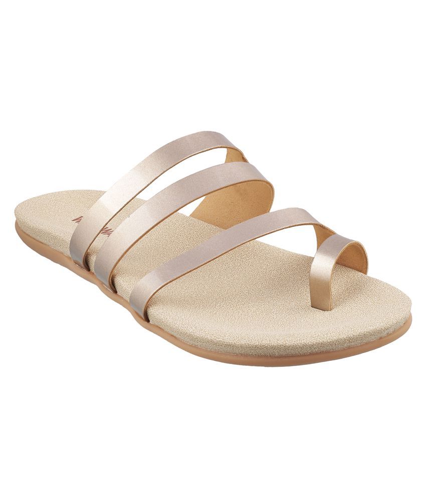 shiny beige flats