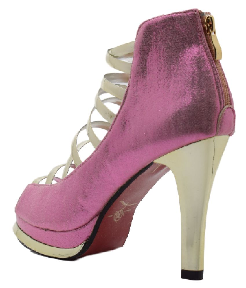 bright pink stiletto heels
