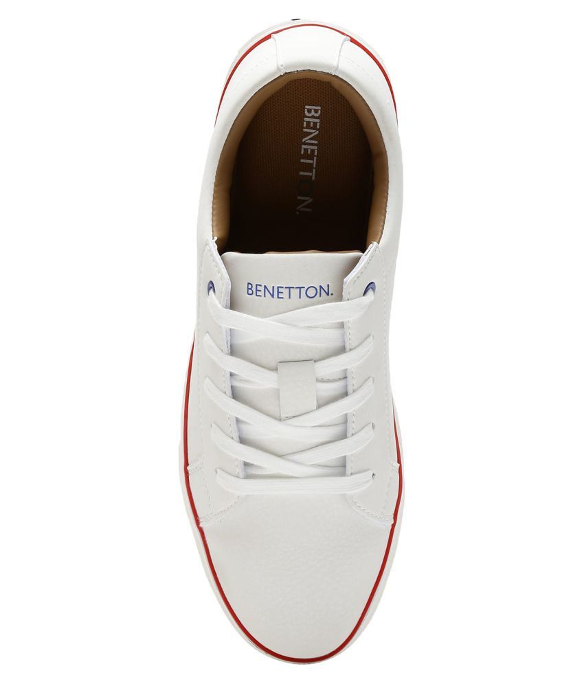 united benetton white shoes