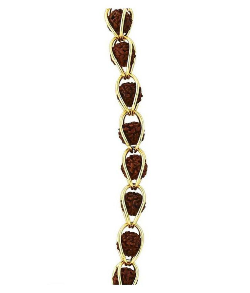     			Shivoham Rudraksha Mala Golden Plated 24K Yellow 5 Face Rudraksha