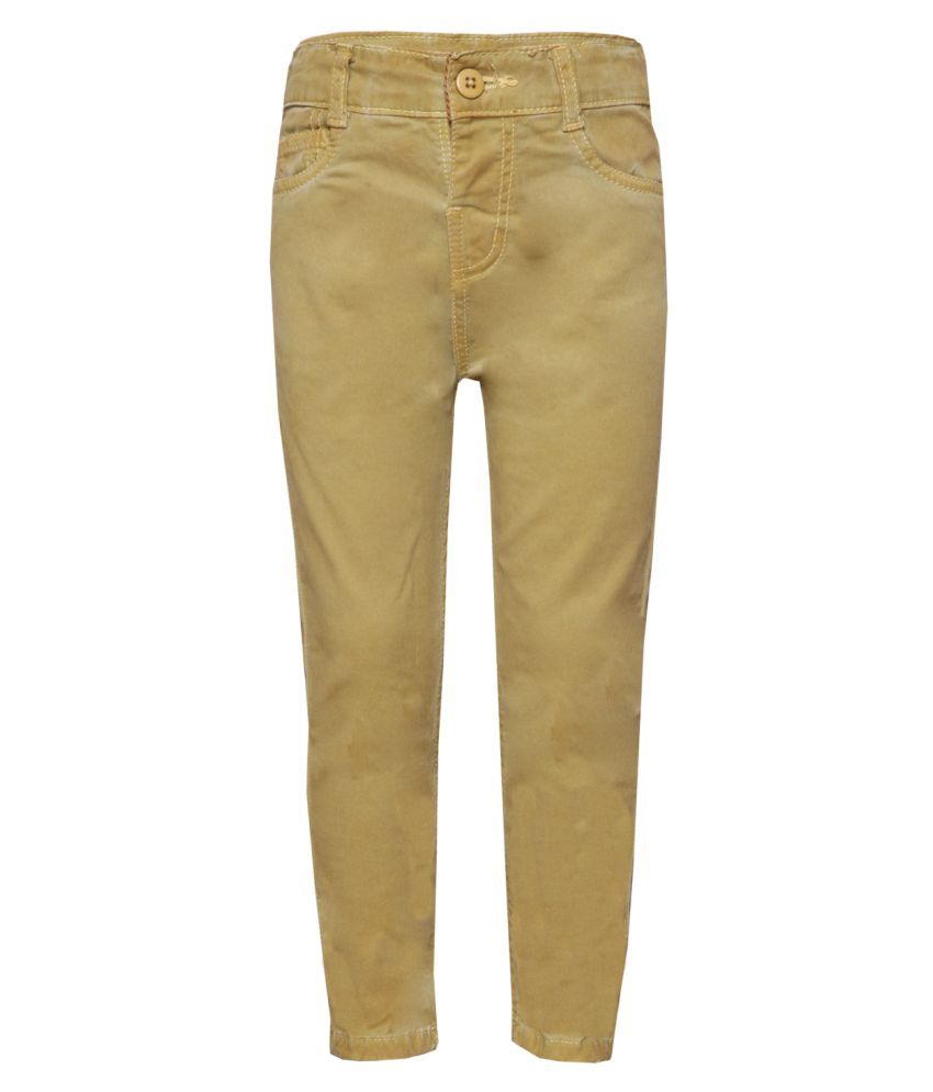 golden colour jeans