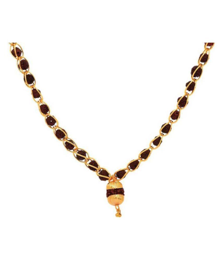     			Shivoham 5 Face Rudraksha Mala Golden Mala 5 Face Rudraksha