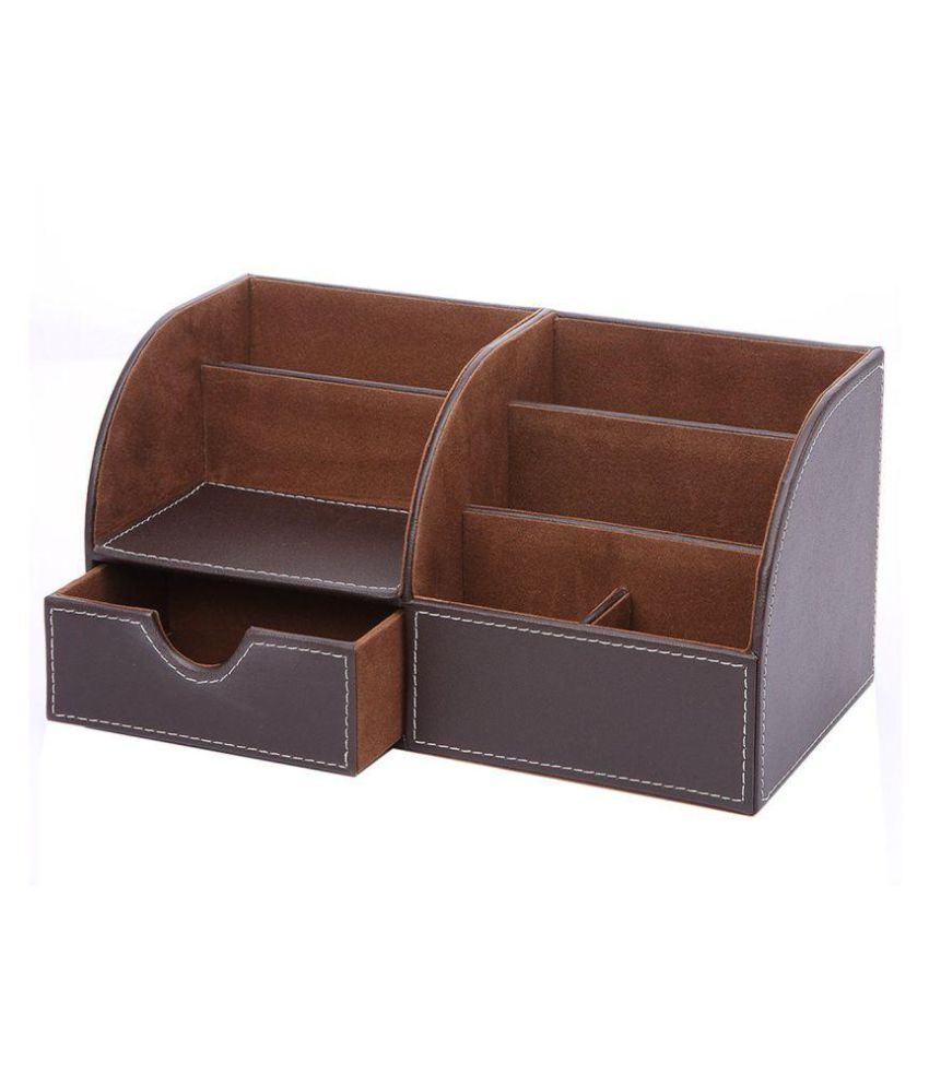 Artikle 7 Storage Compartments Multifunctional Leather Office Desk Artikle 7 Storage Compartments Multifunctional Leather Office Desk Organizer Desktop Stationery Box Collection Business Card Pen Pencil Mobile