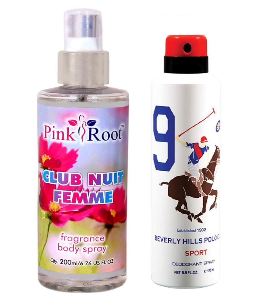 Beverly Hills Polo Club White Deo No. 9 for Men 175ml and Pink Root