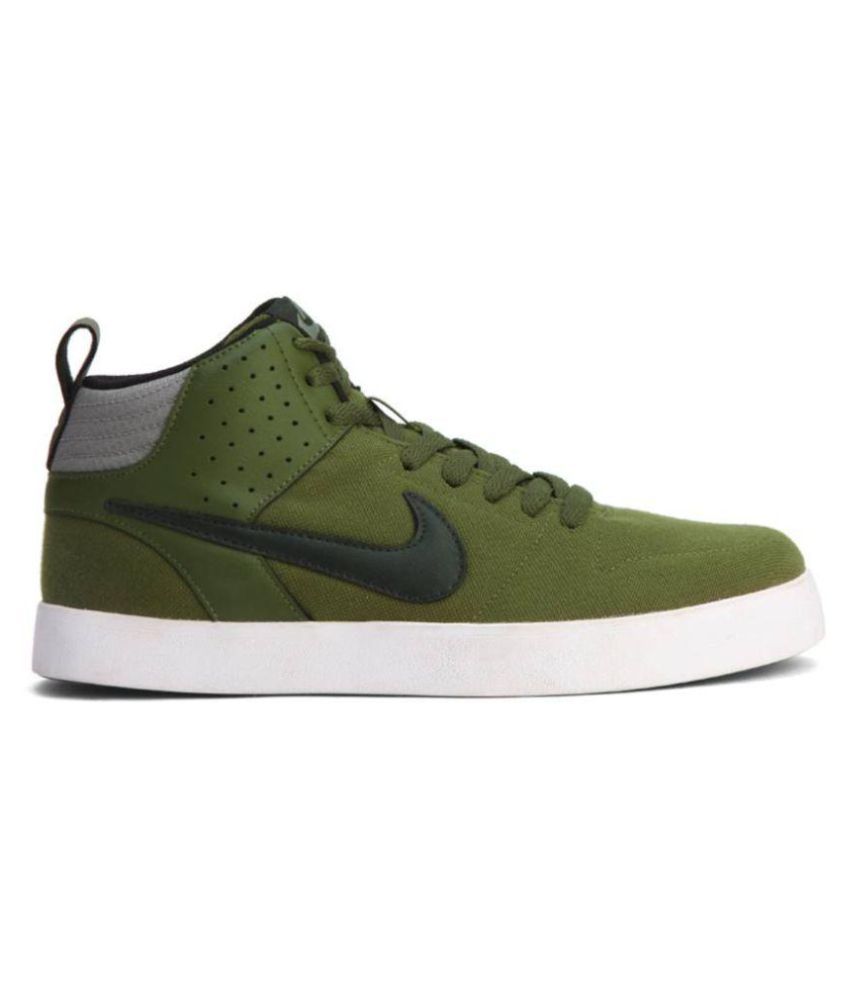 nike liteforce iii mid green sneakers