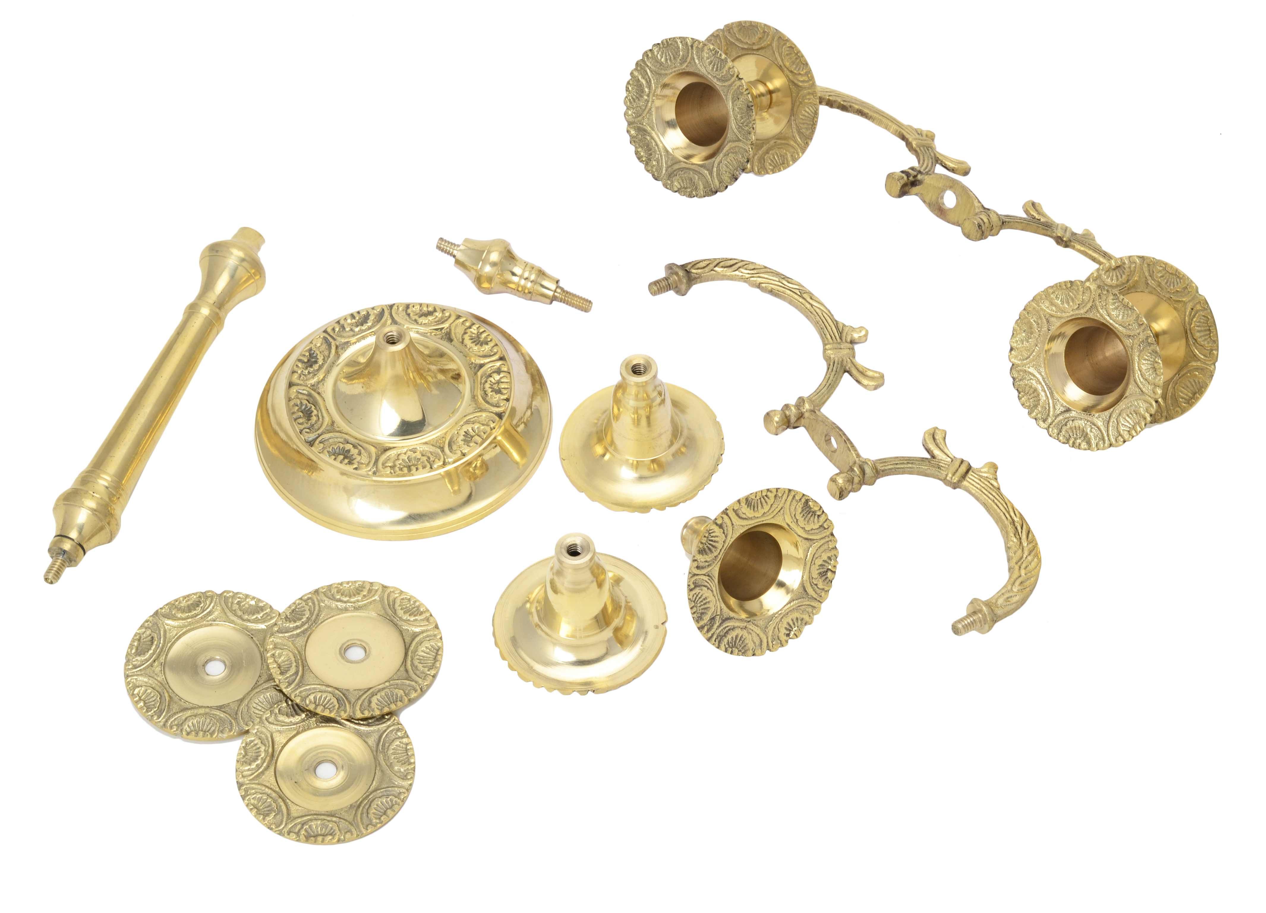 Bharathaat Floor Brass Pillar Candle Holder Pack Of 1 Buy