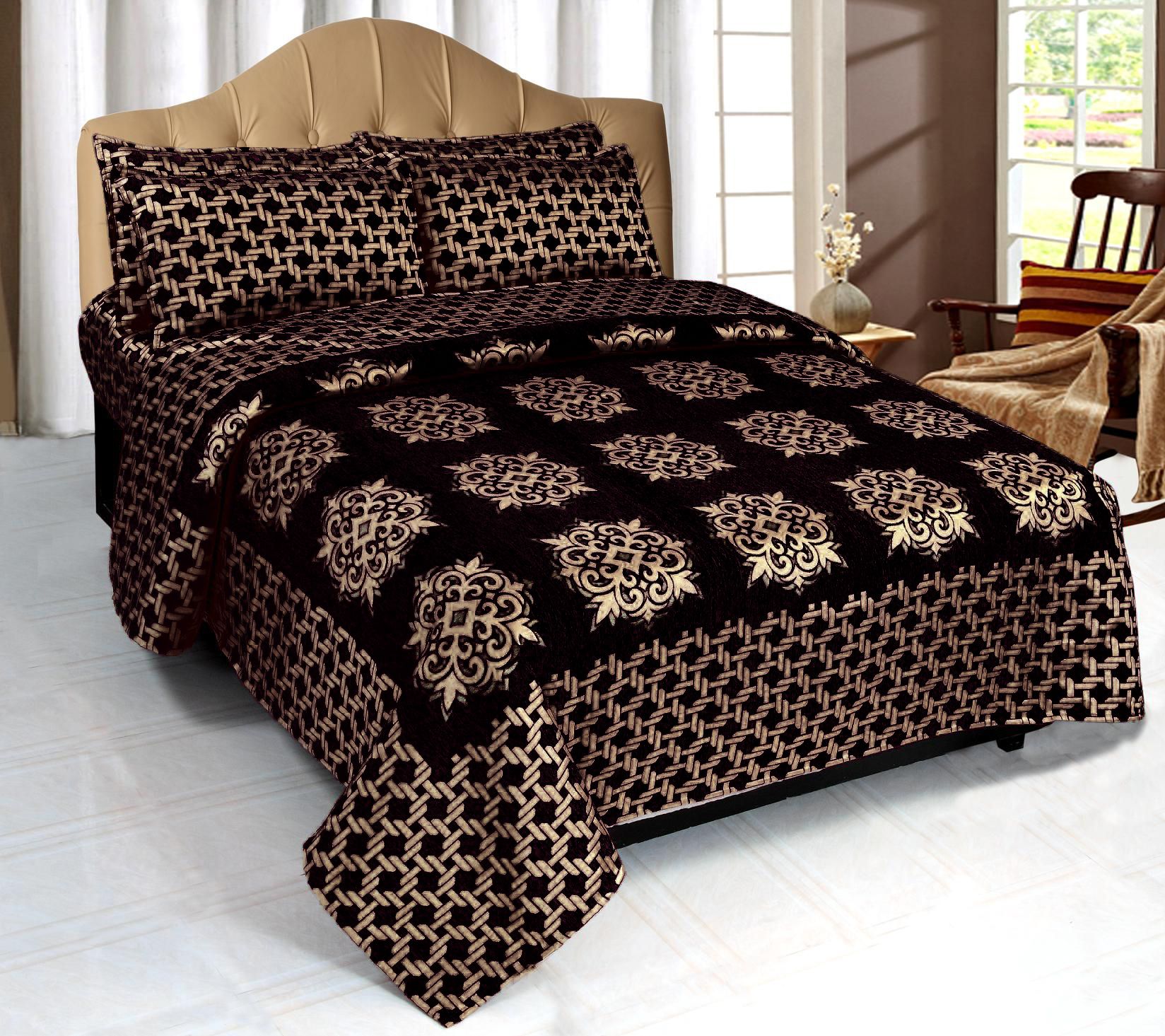 TW TenTwo Velvet Double Bedsheet with 2 Pillow Covers Buy TW TenTwo