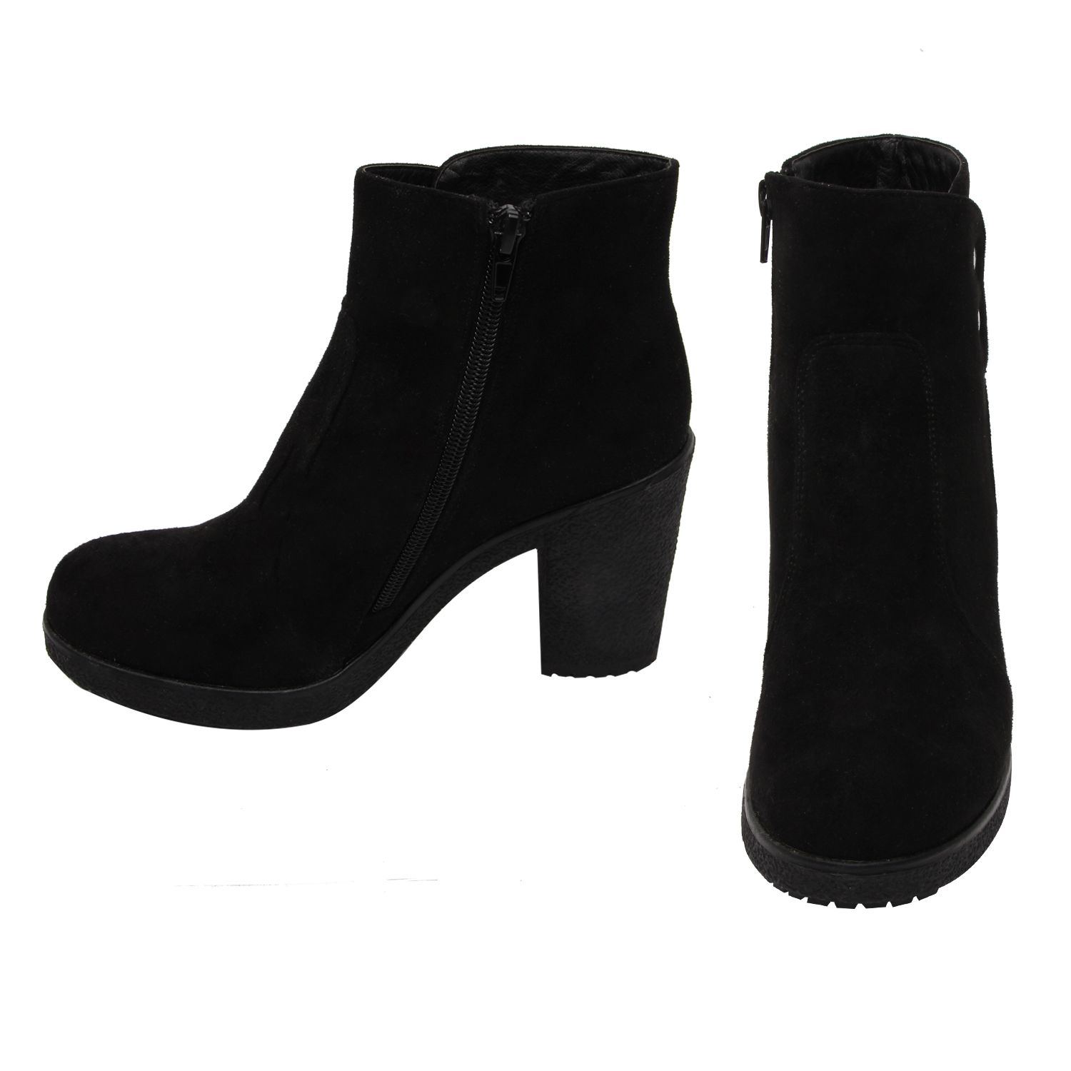 black ankle length shoes