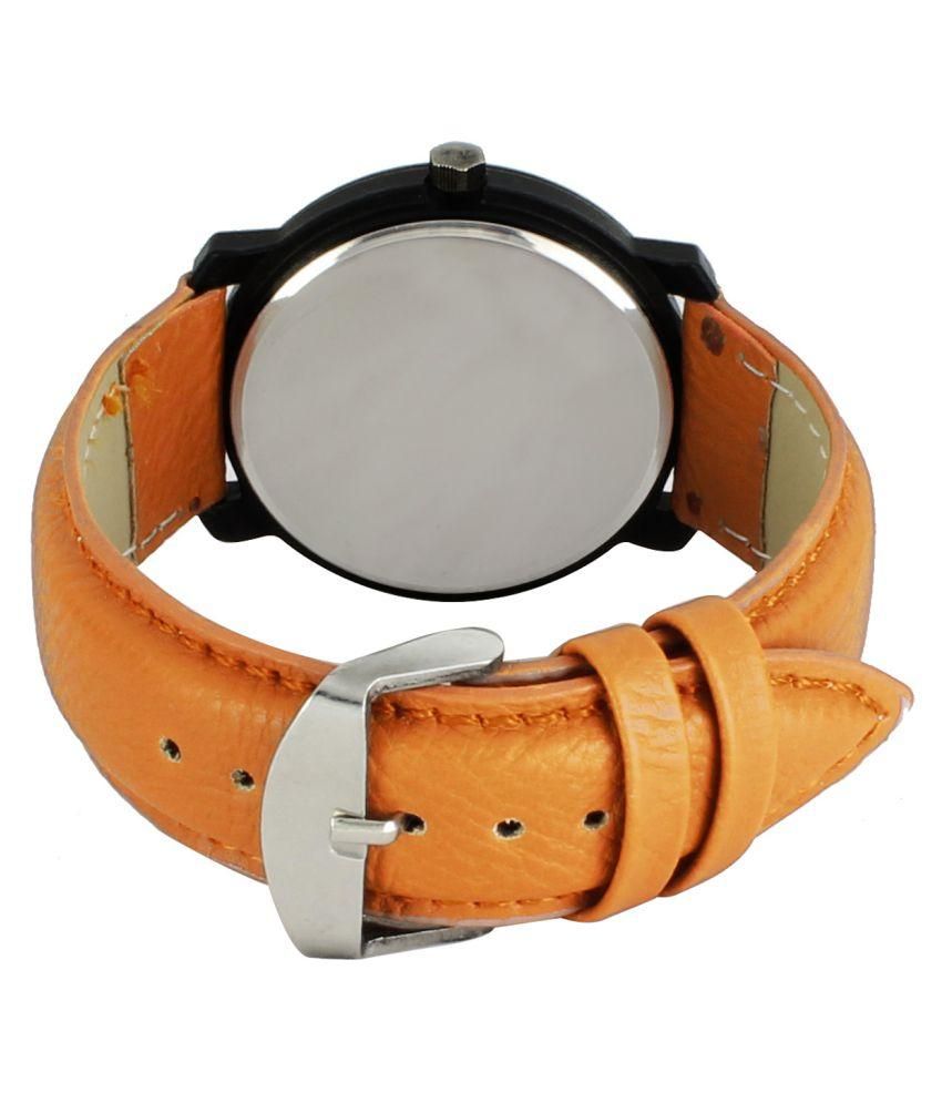leather belt watch men's