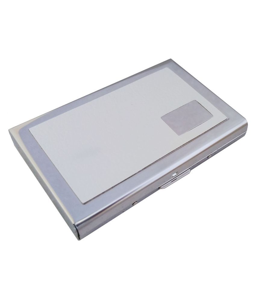     			AmtiQ High Quality Sythetic Leather White ATM Card Holder