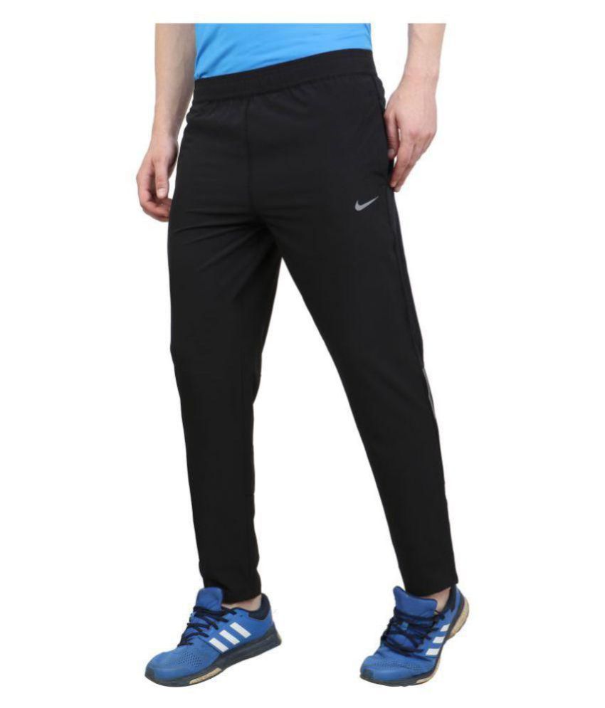nike black polyester track pants