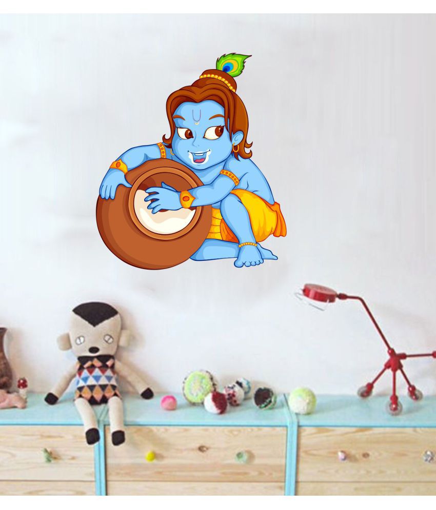     			Sticker Studio little krishnaa Religious & Inspirational Theme PVC Sticker