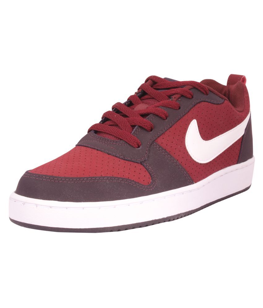 old red nike shoes