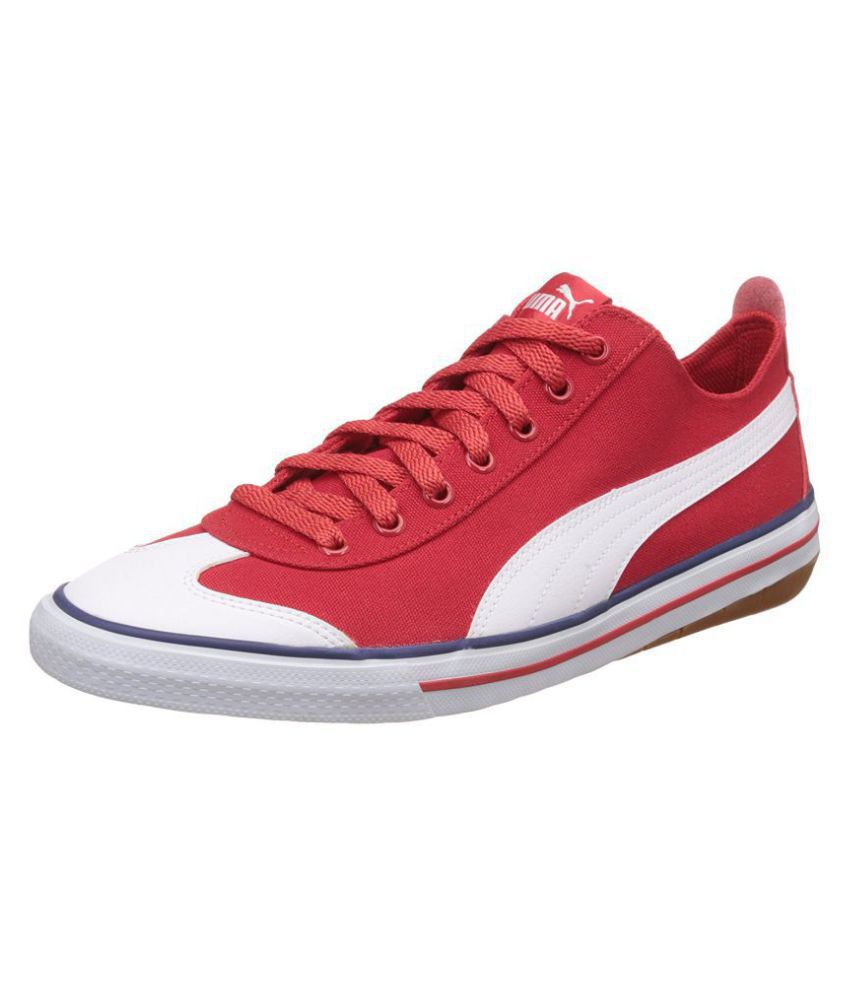 puma red casual shoes